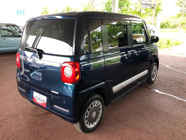 ムーヴキャンバスセオリーＧターボ　走行４１０００ｋｍ・ディスプレイオーディオ４ＷＤ　スマートアシスト　ディスプレイオーディオ　キーフリーシステム　プッシュボタンスタート　ステアリングスイッチ　フルホイールキャップ　オートエアコン　スライドドア（山形県）の中古車