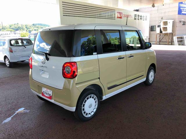 ムーヴキャンバスストライプスＧ　４ＷＤ　走行距離２９９ｋｍ４ＷＤ　スマートアシスト　１４インチフルホイールキャップ　ＬＥＤヘッドランプ　キーフリーシステム　電動パーキングブレーキ　パワースライドドア　ステアリングスイッチ（山形県）の中古車