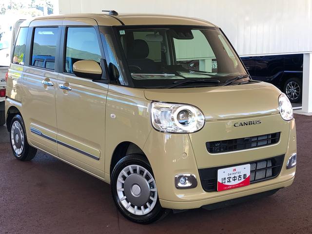 ムーヴキャンバスセオリーＧ　４ＷＤ　走行距離４８７６ｋｍ４ＷＤ　スマートアシスト　オートエアコン　キーフリーシステム　１４インチフルホイールキャップ　ＬＥＤヘッドランプ　両側パワースライドドア（山形県）の中古車