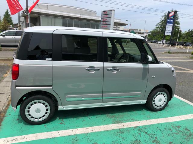 ムーヴキャンバスストライプスＧ　４ＷＤ　走行２０００ｋｍ・両側パワスラ４ＷＤ　スマートアシスト　ステアリングスイッチ　オートエアコン　電動パーキングブレーキ　ＬＥＤフォグランプ　キーフリーシステム　プッシュボタンスタート　両側パワースライドドア　コーナーセンサー（山形県）の中古車