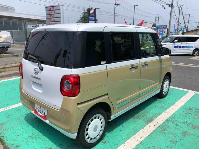 ムーヴキャンバスストライプスＧ　４ＷＤ　走行距離６０２４ｋｍ４ＷＤ　スマートアシスト　両側パワースライドドア　ステアリングスイッチ　オートエアコン　キーフリーシステム　フルホイールキャップ　置きラクボックス（山形県）の中古車