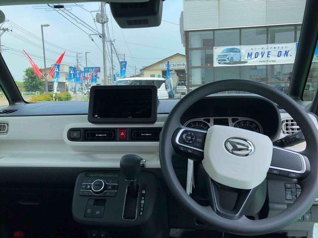 ムーヴキャンバスストライプスＧ　４ＷＤ　走行距離６０２４ｋｍ４ＷＤ　スマートアシスト　両側パワースライドドア　ステアリングスイッチ　オートエアコン　キーフリーシステム　フルホイールキャップ　置きラクボックス（山形県）の中古車