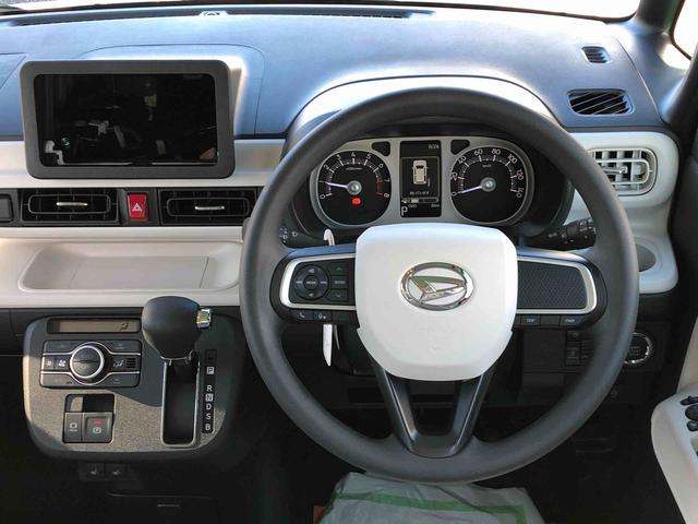 ムーヴキャンバスストライプスG 走行距離10km 人気の2トーンカラー4WD スマートアシスト 両側パワースライドドア プッシュボタンスタート キーフリーシステム 電動パーキングブレーキ オートエアコン フロントフォグランプ(山形県)の中古車