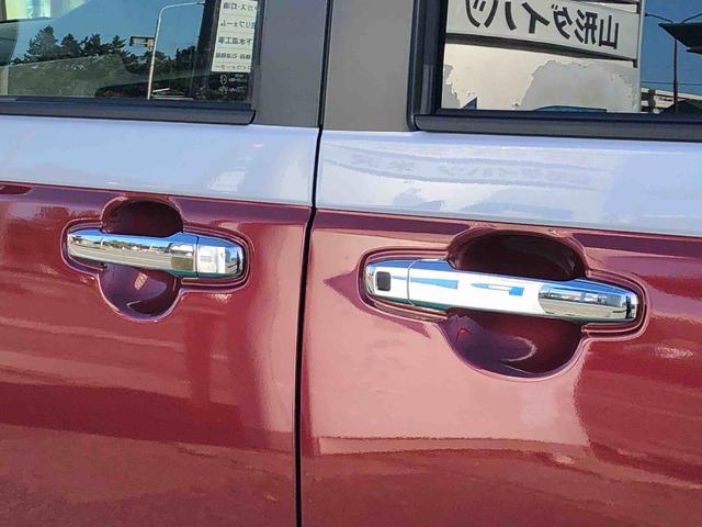 ムーヴキャンバスストライプスＧ　走行距離１０ｋｍ　人気の２トーンカラー４ＷＤ　スマートアシスト　両側パワースライドドア　プッシュボタンスタート　キーフリーシステム　電動パーキングブレーキ　オートエアコン　フロントフォグランプ（山形県）の中古車