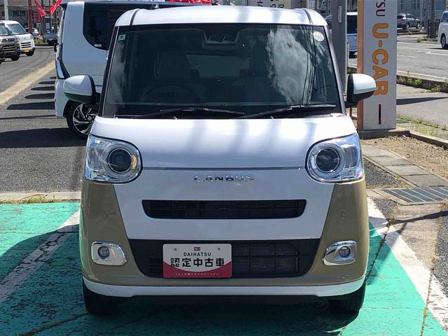ムーヴキャンバスストライプスG 4WD 走行距離9619km4WD スマートアシスト 14インチフルホイールキャップ 両側パワースライドドア 電動パーキングブレーキ ステアリングスイッチ(山形県)の中古車