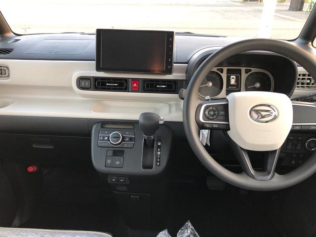 ムーヴキャンバスストライプスG 2WD 走行距離10km2WD スマートアシスト 14インチフルホイールキャップ 9インチディスプレイオーディオ 両側パワースライドドア 電動パーキングブレーキ(山形県)の中古車
