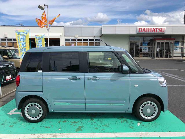 ムーヴキャンバスセオリーG 走行距離4436km LEDフォグランプ4WD スマートアシスト プッシュボタンスタート キーフリーシステム フルLEDヘッドランプ LEDフォグランプ 14インチフルホイールキャップ 本革巻きステアリングホイール(山形県)の中古車