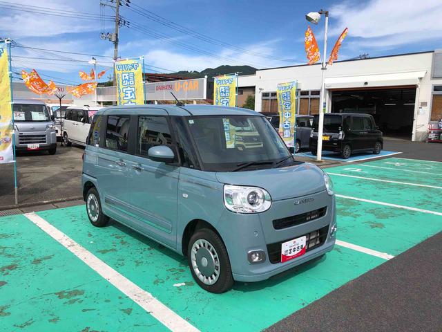 ムーヴキャンバスセオリーG 走行距離4436km LEDフォグランプ4WD スマートアシスト プッシュボタンスタート キーフリーシステム フルLEDヘッドランプ LEDフォグランプ 14インチフルホイールキャップ 本革巻きステアリングホイール(山形県)の中古車