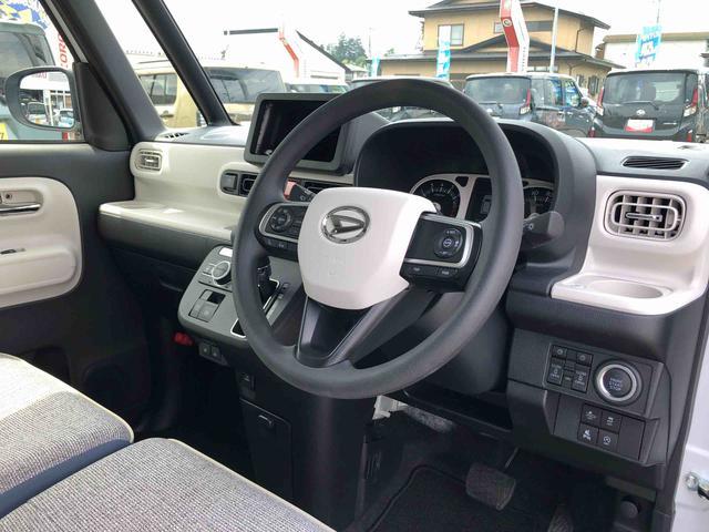 ムーヴキャンバスストライプスGターボ 4WD 走行距離3554km4WD スマートアシスト プッシュボタンスタート キーフリーシステム 両側パワースライドドア 電動パーキングブレーキ クルーズコントロール オートエアコン(山形県)の中古車