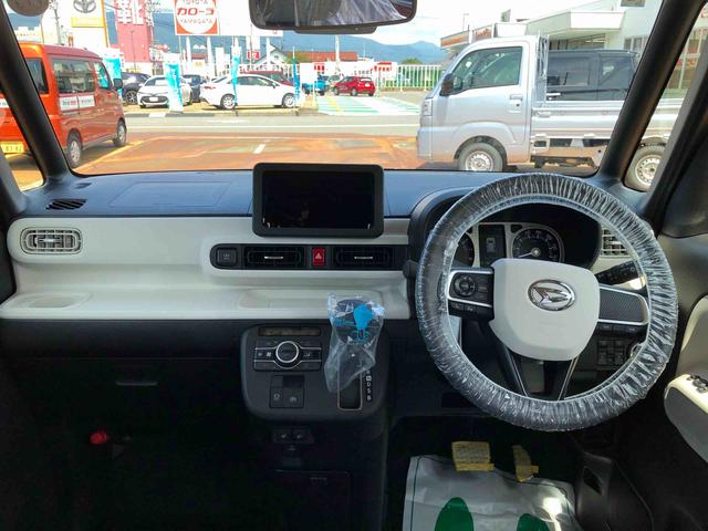 ムーヴキャンバスストライプスG 4WD 走行距離7344km4WD スマートアシスト 14インチフルホイールキャップ オートエアコン 両側パワースライドドア 電動パーキングブレーキ キーフリー ステアリングスイッチ(山形県)の中古車