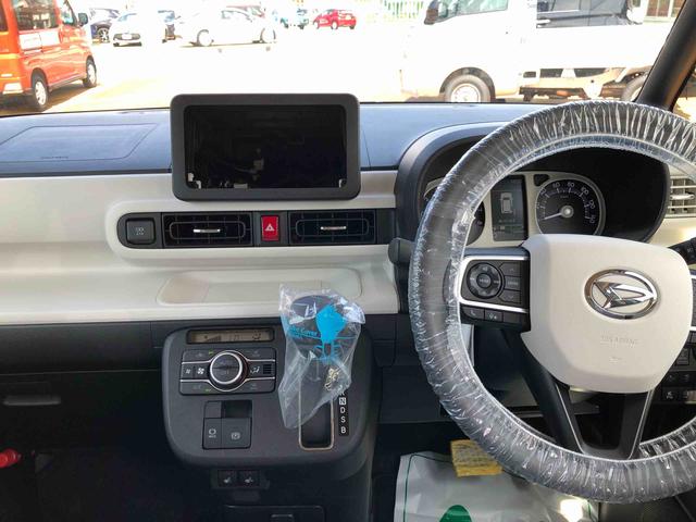 ムーヴキャンバスストライプスG 4WD 走行距離7344km4WD スマートアシスト 14インチフルホイールキャップ オートエアコン 両側パワースライドドア 電動パーキングブレーキ キーフリー ステアリングスイッチ(山形県)の中古車