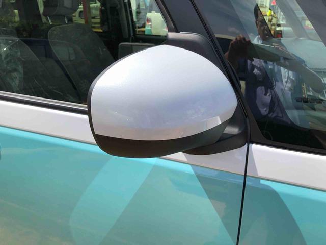 ムーヴキャンバスストライプスＧ　４ＷＤ　走行距離７３４４ｋｍ４ＷＤ　スマートアシスト　１４インチフルホイールキャップ　オートエアコン　両側パワースライドドア　電動パーキングブレーキ　キーフリー　ステアリングスイッチ（山形県）の中古車