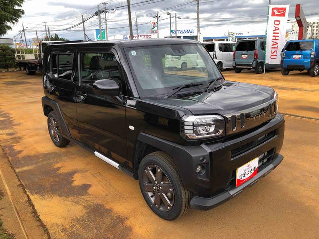 タフトG ダーククロムベンチャー 4WD 走行距離4316km4WD スマートアシスト 15インチアルミホイール 純正ナビ装着用アップグレードパック 電動パーキングブレーキ ステアリングスイッチ(山形県)の中古車