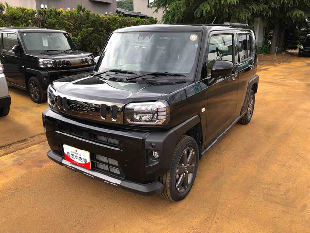 タフトG ダーククロムベンチャー 4WD 走行距離4316km4WD スマートアシスト 15インチアルミホイール 純正ナビ装着用アップグレードパック 電動パーキングブレーキ ステアリングスイッチ(山形県)の中古車