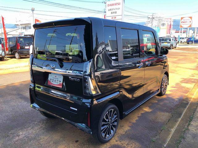 タントカスタムRSリミテッド 4WD 走行距離2295km4WD スマートアシスト プッシュボタンスタート キーフリーシステム 両側パワースライドドア フロントPフォグランプ バックモニター アルミホイール オートエアコン(山形県)の中古車