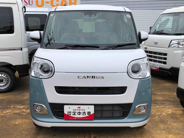 ムーヴキャンバスストライプスＧターボ　４ＷＤ　走行距離５１０１ｋｍ４ＷＤ　車検整備付き　スマートアシスト　フルホイールキャップ　オートエアコン　ステアリングスイッチ（山形県）の中古車