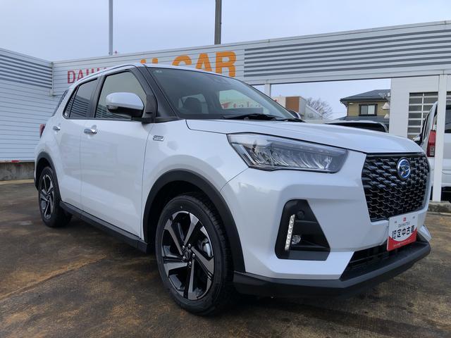 ロッキープレミアムＧ　ＨＥＶ　２ＷＤ　走行距離４３７２ｋｍ２ＷＤ　スマートアシスト　キーフリーシステム　コーナーセンサー　アルミホイール　ステアリングスイッチ　電動パーキングブレーキ（山形県）の中古車