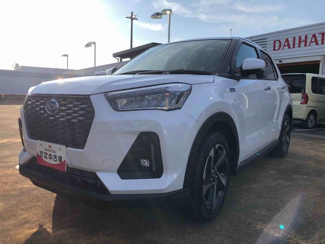 ロッキープレミアムG HEV 2WD 走行距離1561km2WD ハイブリッド車 スマートアシスト 電動パーキングブレーキ 運転席助手席シートヒーター 本革巻ステアリングホイール 17インチアルミホイール(山形県)の中古車
