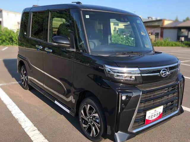 タントカスタムＸ　４ＷＤ　走行距離６ｋｍ４ＷＤ　スマートアシスト　ステアリングスイッチ　オートエアコン　プッシュボタンスタート　キーフリーシステム　１４インチアルミホイール　電動パーキングブレーキ　ＬＥＤフォグランプ（山形県）の中古車