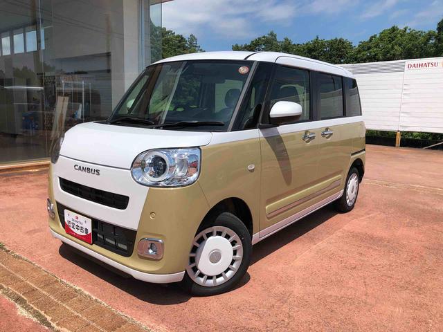 ムーヴキャンバスストライプスＧ　４ＷＤ　走行距離５０００ｋｍ４ＷＤ　スマートアシスト　プッシュボタンスタート　キーフリーシステム　３６０°スーパーＵＶ＆ＩＲカットガラス　ＬＥＤフォグランプ　メッキサイドガーニッシュ（山形県）の中古車