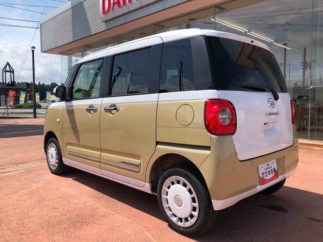 ムーヴキャンバスストライプスＧ　４ＷＤ　走行距離５０００ｋｍ４ＷＤ　スマートアシスト　プッシュボタンスタート　キーフリーシステム　３６０°スーパーＵＶ＆ＩＲカットガラス　ＬＥＤフォグランプ　メッキサイドガーニッシュ（山形県）の中古車