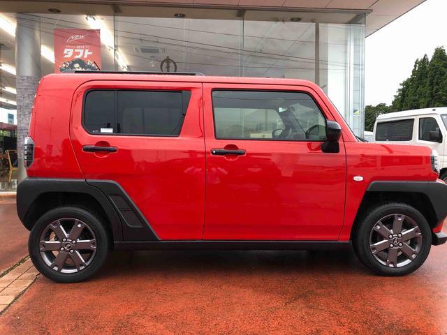 タフトG ダーククロムベンチャー 4WD 走行距離4375km4WD スマートアシスト プッシュボタンスタート キーフリーシステム 電動パーキングブレーキ フロントフォグランプ アルミホイール オートエアコン 9インチディスプレイオーディオ(山形県)の中古車