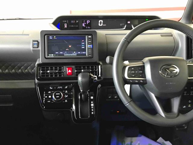 タントカスタムＲＳ４ＷＤ　スマートアシスト（ダイハツ予防安全機能）　クルーズコントロール　純正ナビ／ドライブレコーダー　パノラマモニター　ＥＴＣ　両側パワースライドドア　運転席・助手席シートヒーター（秋田県）の中古車