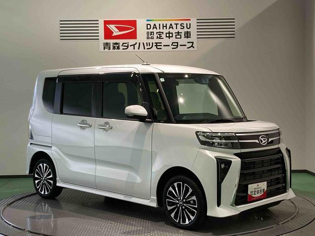 タントカスタムＲＳ下回り防錆済み　ナビ付　両側パワースライドドア　４ＷＤ　スマートキー　運転席・助手席シートヒーター　アルミ　ターボ車　キーフリー　４ＷＤ　ＡＢＳ　エアバッグ　スマートキ−（青森県）の中古車