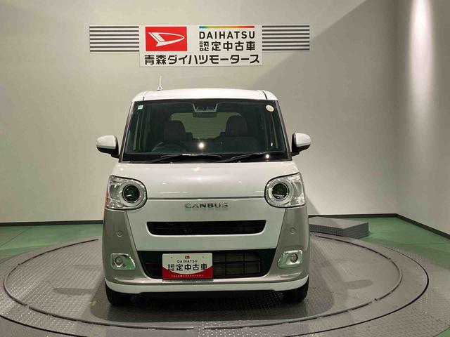 ムーヴキャンバスストライプスGターボナビ 両側スライドドア キーフリー ターボ 4WD スマートキー エアバッグ ABS(青森県)の中古車