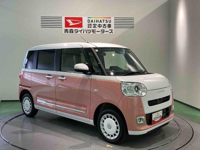 ムーヴキャンバスストライプスG下回り防錆済み 前席シートヒーター 両側スライドドア スマキー キーフリー 4WD エアバッグ ABS(青森県)の中古車