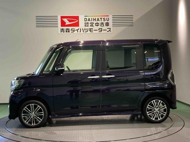 タントカスタムＲＳ　トップエディションＳＡIIナビ　下回り防錆済み　スマートキー　ターボ　アルミ　ＡＢＳ　キーフリー　ナビ　４ＷＤ（青森県）の中古車