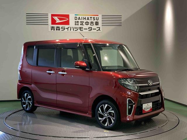 タントカスタムXナビ ドラレコ 前席シートヒーター 下回り防錆済み キーフリー 4WD スマートキー ABS エアバッグ アルミ(青森県)の中古車