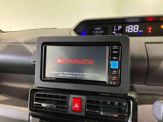 タントカスタムＲＳナビ　前席シートヒーター　下回り防錆済み　アルミ　ターボ　４ＷＤ　スマートキー　エアバッグ　キーフリー　ＡＢＳ（青森県）の中古車