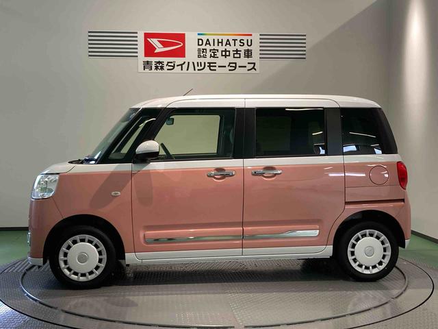 ムーヴキャンバスストライプスGターボ下回り防錆済み 前席シートヒーター パワーウィンドウ 4WD キーレス ターボ スマートキー エアバッグ ABS(青森県)の中古車