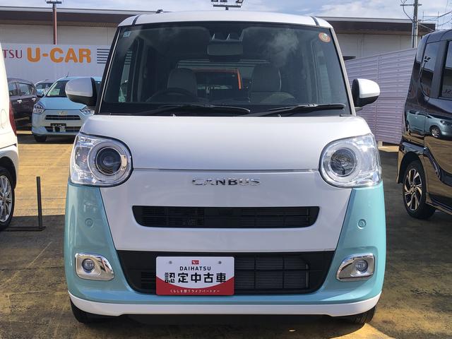 ムーヴキャンバスストライプスＧツートンカラー　ＬＥＤヘッドライト／フォグランプ　コーナーセンサー　両側パワースライドドア　運転席／助手席シートヒーター　禁煙車　記録簿　認定中古車　レーンアシスト　衝突回避支援システム搭載車（島根県）の中古車