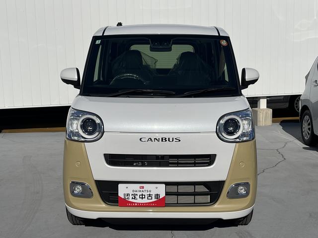 ムーヴキャンバスストライプスG4WD ツートンカラー LEDヘッドライト/フォグランプ コーナーセンサー 両側パワースライドドア 運転席/助手席シートヒーター 禁煙車 記録簿 認定中古車 レーンアシスト 衝突回避支援システム搭載車(島根県)の中古車