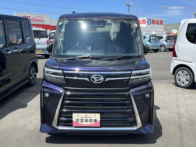 タントカスタムＸＬＥＤヘッドライト　両側パワースライドドア　クリアランスソナー　運転席／助手席シートヒーター　記録簿　禁煙車　認定中古車　レーンアシスト　オートマチックハイビーム　衝突回避支援システム搭載車（島根県）の中古車