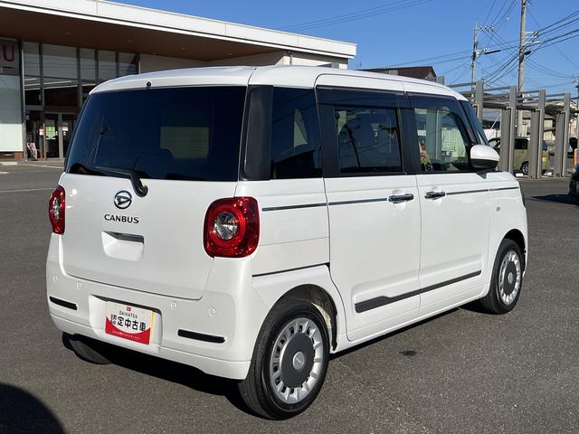 ムーヴキャンバスセオリーGLEDヘッドライト/フォグランプ コーナーセンサー 両側パワ−スライドドア 運転席/助手席シートヒーター 禁煙車 記録簿 認定中古車 レーンアシスト 衝突回避支援システム搭載車.(島根県)の中古車