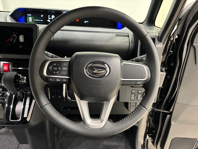 タントカスタムＲＳ　ターボ　両側電動スライドドア　キーフリーパノラマモニター対応純正ナビ装着用アップグレードパック　運転席・助手席シートヒーター　電動パーキングブレーキブレーキ　オートブレーキホールド機能　本革巻ステアリングホイール　本革巻シフトレバー（広島県）の中古車