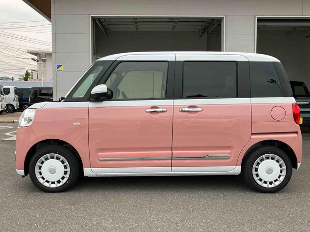 ムーヴキャンバスストライプスＧ　パノラマモニター　シートヒーター踏み間違い防止　セキュリティ　前後ソナー　禁煙　車線逸脱警告　左右電動スライド　安全ボディ　ＬＥＤヘッドライト　オートライト　アイドリングＳＴＯＰ　オートハイビーム　プッシュスタートスマートキー（山口県）の中古車