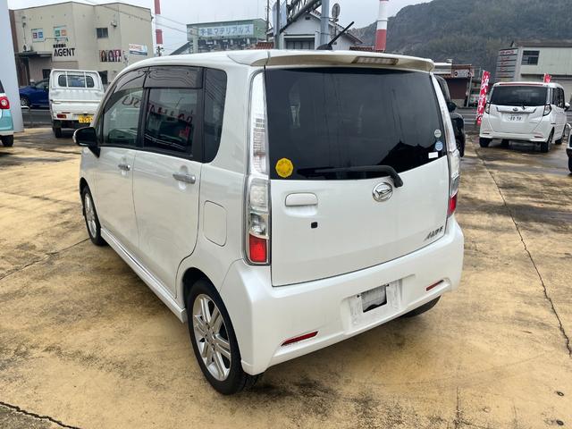 ムーヴカスタム　ＲＳ１オーナー　ターボエンジン　アルミ　記録簿付　ＡＢＳ　運転席エアバック　ナビ付き（山口県）の中古車