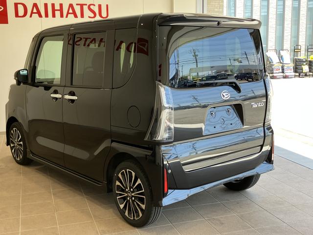 タントカスタムＲＳアラウンドビュー　ＰＣＳ　車線逸脱警報装置　電動格納式ミラー　タ−ボ　ワンオーナ車　オートハイビーム　ＬＥＤライト　スマキー　シートヒーター　キーフリー　オートライト　ＷＡＢ　ＡＷ　エアバック　ＡＢＳ（山口県）の中古車