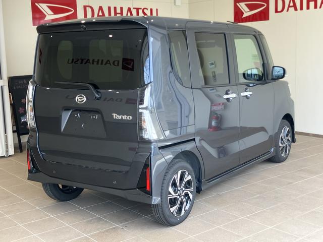 タントカスタムＸ衝突軽減Ｂ　両自動ドア　シートヒータ　電動ミラー　ＡＨＢ　車線逸脱警報装置　スマートキ−　リモコンキー　ＬＥＤライト　ワンオーナー　ＡＢＳ付　ＡＷ　運転席エアバッグ（山口県）の中古車