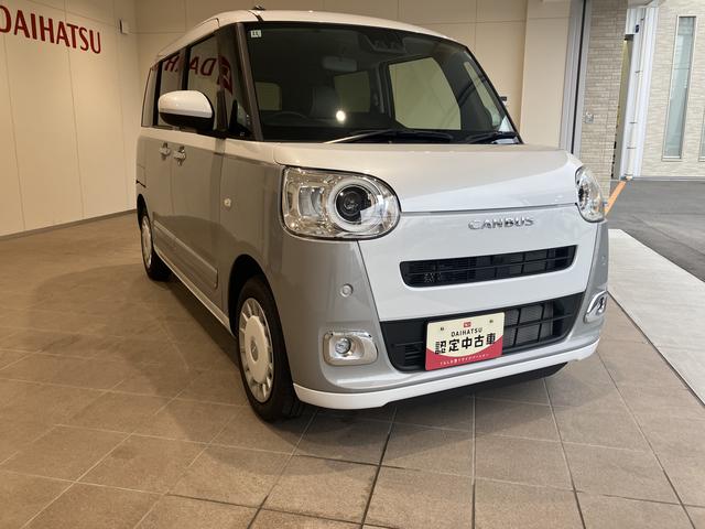 ムーヴキャンバスストライプスＧ追突軽減ブレーキ　禁煙　ＬＥＤライト　車線逸脱警告　スマートキー　キーレスエントリー　オートＬＥＤ　ＡＢＳ　運転席エアバック　両側ＰＳＤ（山口県）の中古車