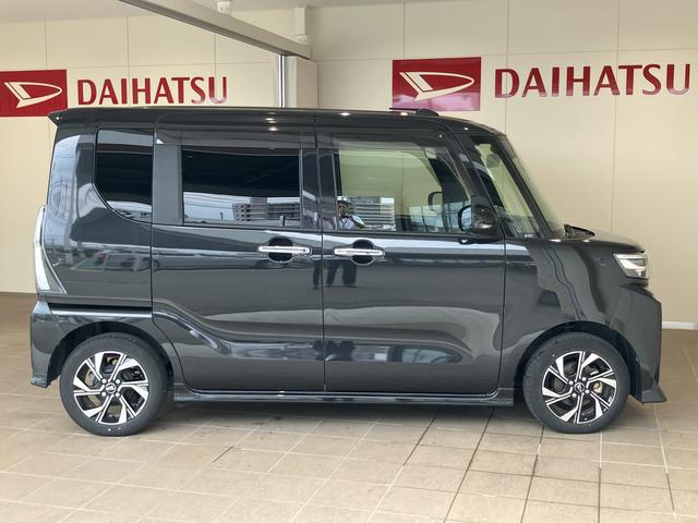 タントカスタムＸキーレススタート　スマートキープッシュスタート　両側自動ドア　衝突被害軽減装置　Ｂモニタ　禁煙　オートＬＥＤ　イモビライザー　車線逸脱警報　運転席シートヒーター　ワンオーナー　ＬＥＤヘッドライト（山口県）の中古車