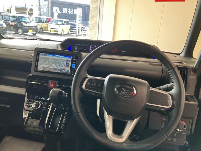 タントカスタムＲＳレーンキープＡ　運転席シートヒーター　ＳＤ　オートＬＥＤ　ターボエンジン　禁煙　ナビ付き　１オーナー　ＤＶＤ　キーフリー　アルミホイール　ＡＢＳ　エアバック　記録簿　エマージェンシーブレーキ（山口県）の中古車