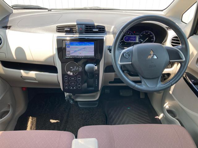 ｅＫワゴンＧセーフティパッケージナビ　パノラマモニター付ルームミラー　ドライブレコーダー　運転席エアバック　電動格納ドアミラー　キーレスエントリー　アイドリングストップ　オートエアコン　ワンオーナー　取扱説明書　メンテナンスノート（広島県）の中古車