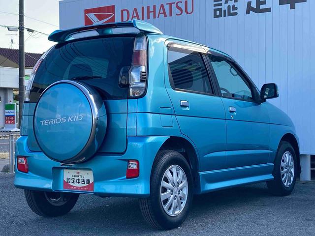 テリオスキッドカスタムＸ４ＷＤ　ターボ　１５インチタイヤ　アルミホイール　ＣＤチューナー　ＥＴＣ　電動格納ドアミラー（広島県）の中古車