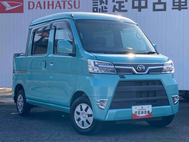 ハイゼットカーゴデッキバンＧ　ＳＡIII【保証：１２ヶ月、距離無制限】　ナビ　ドライブレコーダー　衝突被害軽減システム　両側スライドドア　ＬＥＤヘッドライト　フォグランプ　クリアランスソナー　電動格納ドアミラー　アイドリングストップ（広島県）の中古車