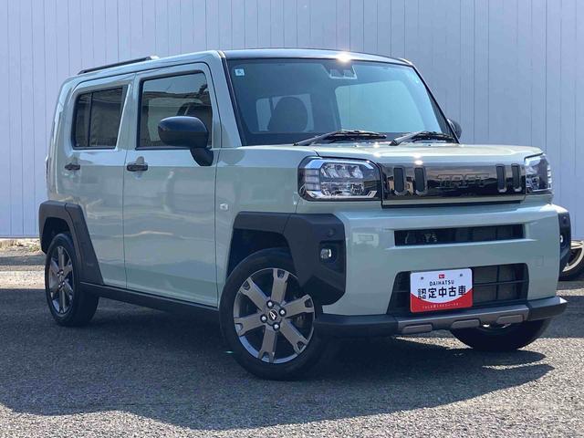 タフトＧターボ　ダーククロムベンチャー【保証：１２ヶ月、距離無制限】　ナビ　バックカメラ　ターボ　ガラスルーフ　衝突被害軽減システム　ＬＥＤヘッドライト　フォグランプ　シートヒーター　プッシュボタンスタート　アルミホイール（広島県）の中古車